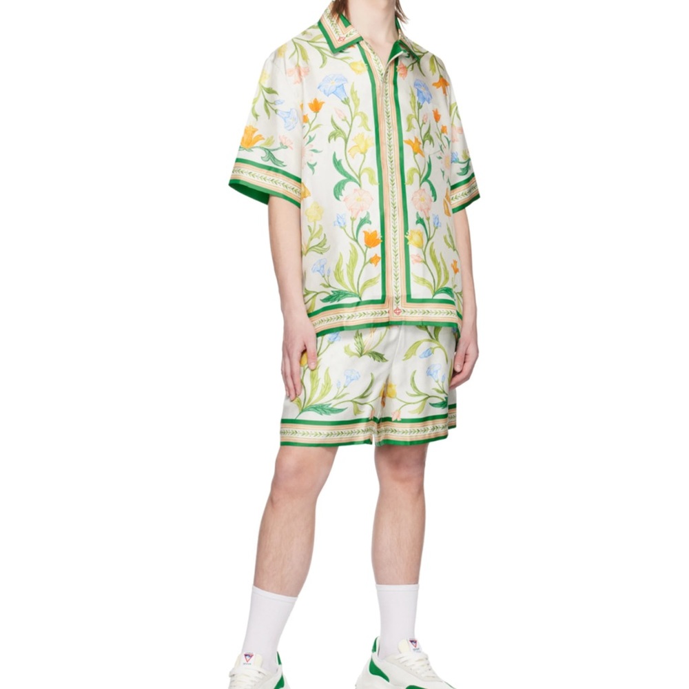 casablanca tennis club off-white l’arche cuban collar shirt - Picture 11 of 11